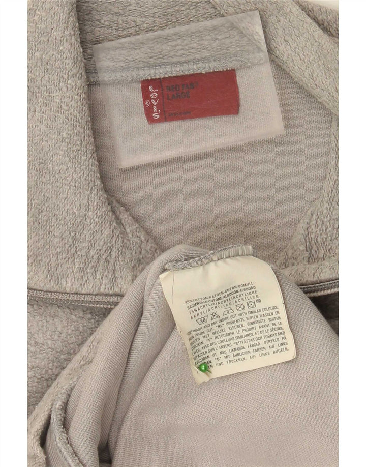 Levi's Mens Chándal Top Chaqueta Grande Gris Algodón