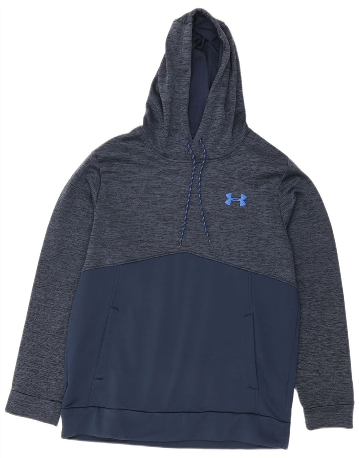 Under Armour Cold Gear Sudadera con capucha para hombre, jersey mediano con moteado en azul marino