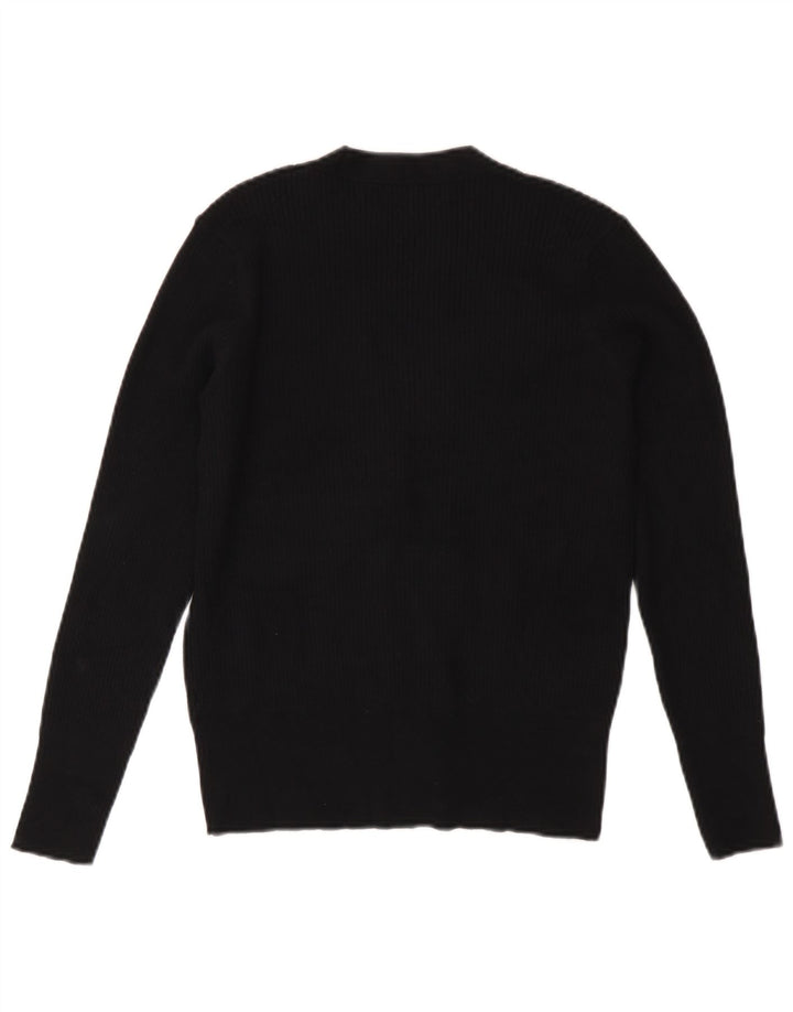 Marks & Spencer Suéter tipo cárdigan para mujer UK 10 Small Viscosa negra