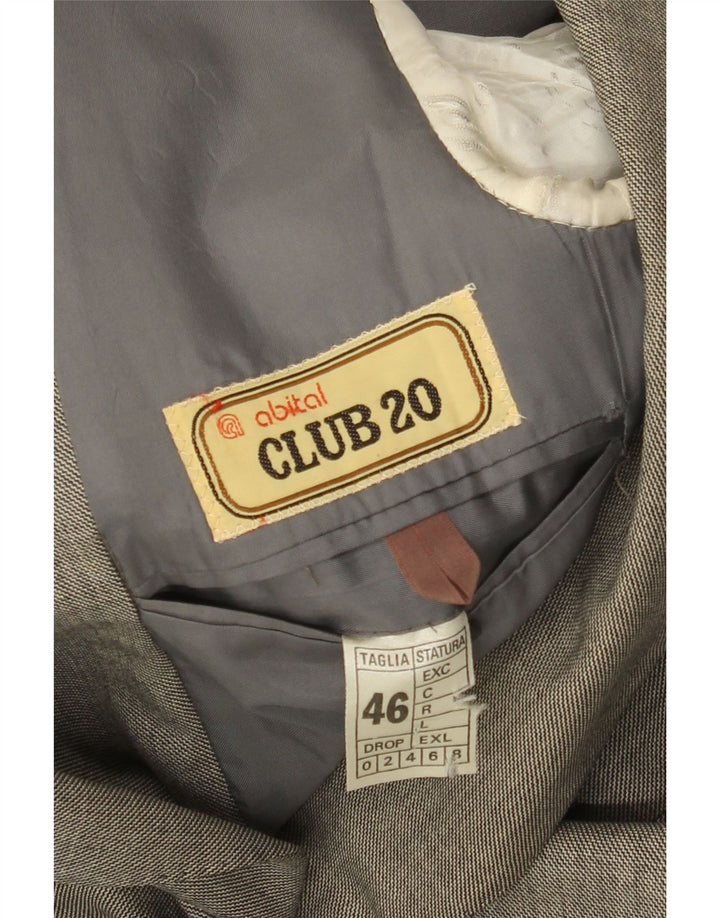 Vintage hombres 2 botones Blazer chaqueta IT 46 pequeño gris