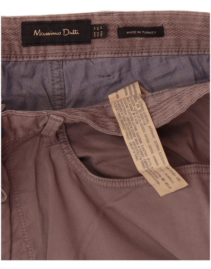 MASSIMO DUTTI Pantalones Casuales Slim para Hombre EU 40 Medium W31 L34 Gris Algodón