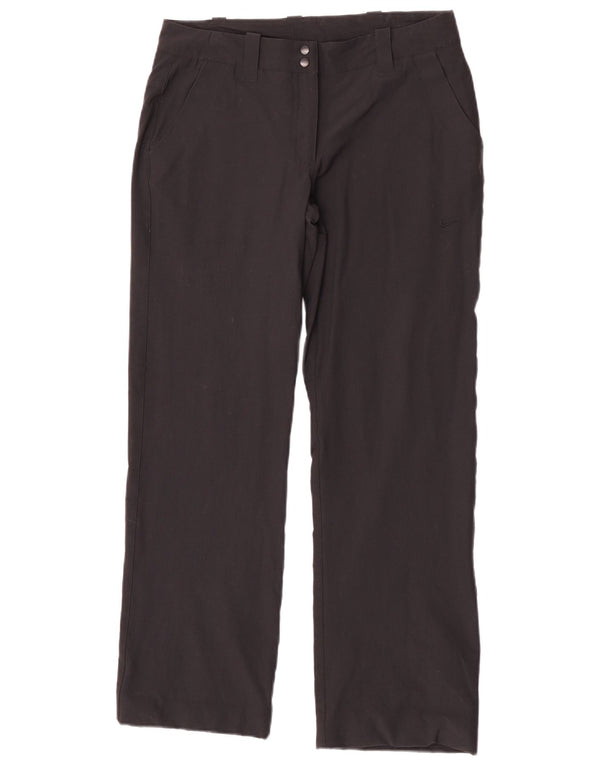 Nike Pantalones rectos de golf para mujer UK 10 Small W28 L30 Nylon negro
