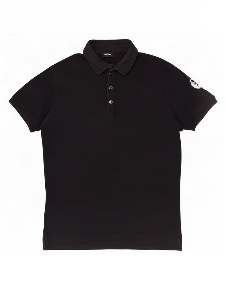 Polo Diesel Hombre Algodón Negro Mediano