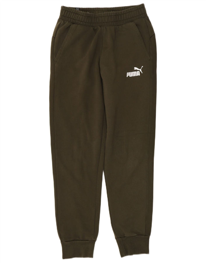 PUMA Mens Tracksuit Trousers Joggers Small  Khaki Cotton