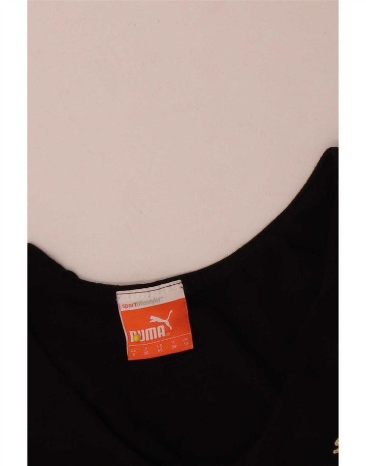 Puma Mujer Chaleco Top UK 10 Pequeño Negro