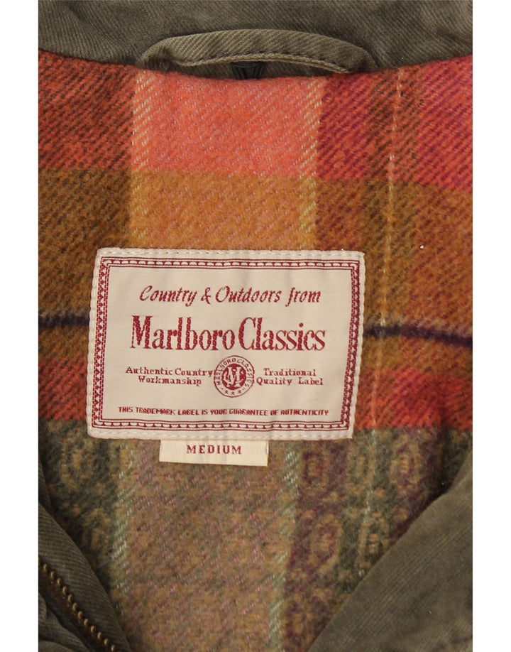 Marlboro Classics Abrigo cortavientos para mujer Reino Unido 12 Algodón verde medio
