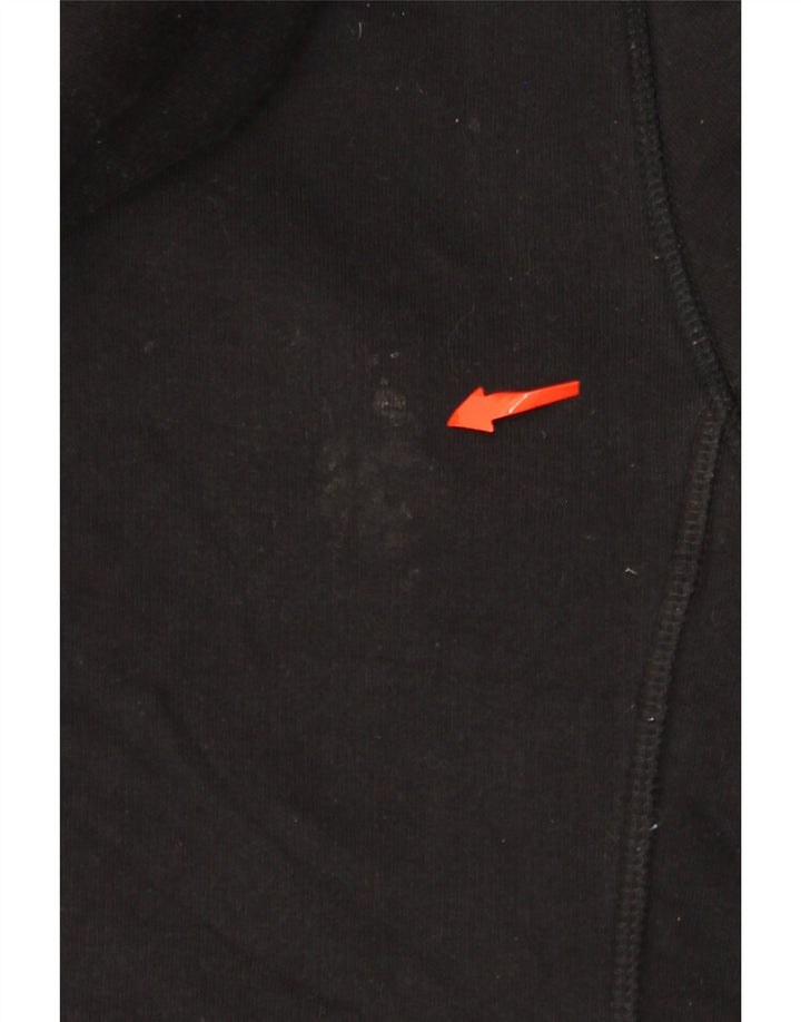 JACK WILLS Jersey con capucha y gráfico para hombre de algodón negro mediano