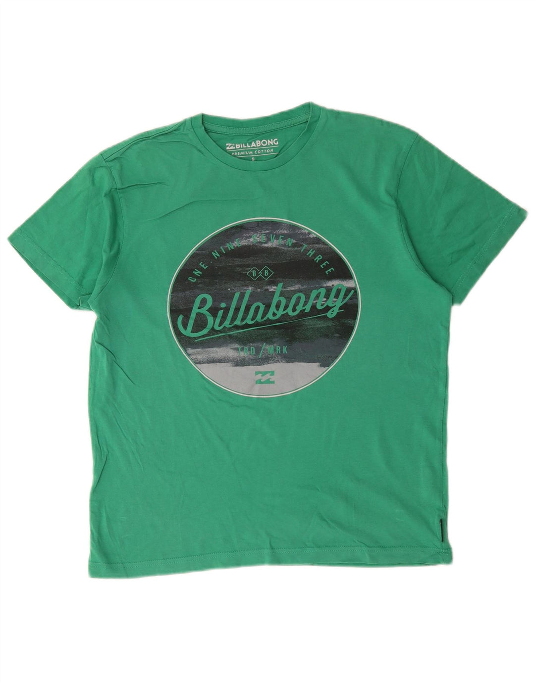 Billabong Hombre Camiseta Gráfica Top Small Algodón Verde