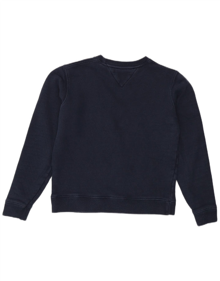 Tommy Hilfiger Sudadera gráfica para mujer Jumper UK 14 Medium Azul marino