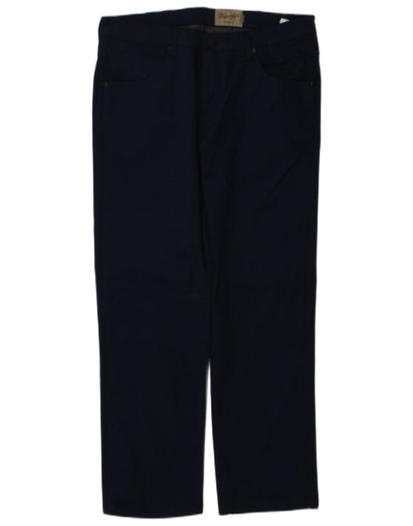 Wrangler Mens Arizona Stretch Straight Casual Trousers W34 L28 Navy Blue