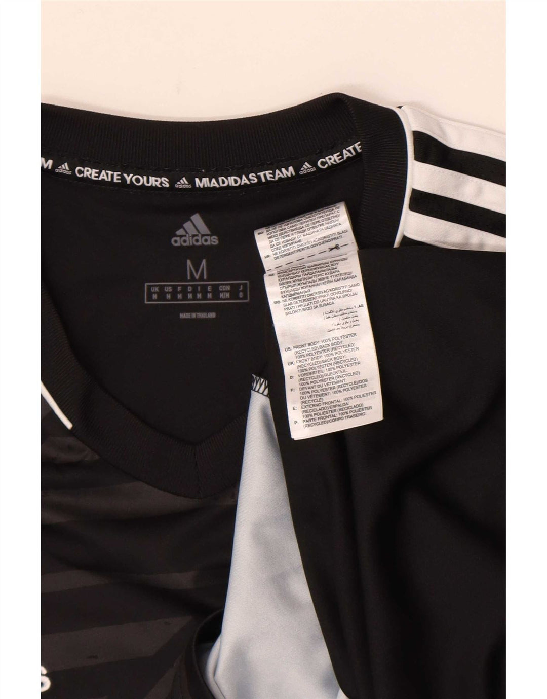Adidas Camiseta gráfica para hombre Top Medium Black Geométrico Poliéster