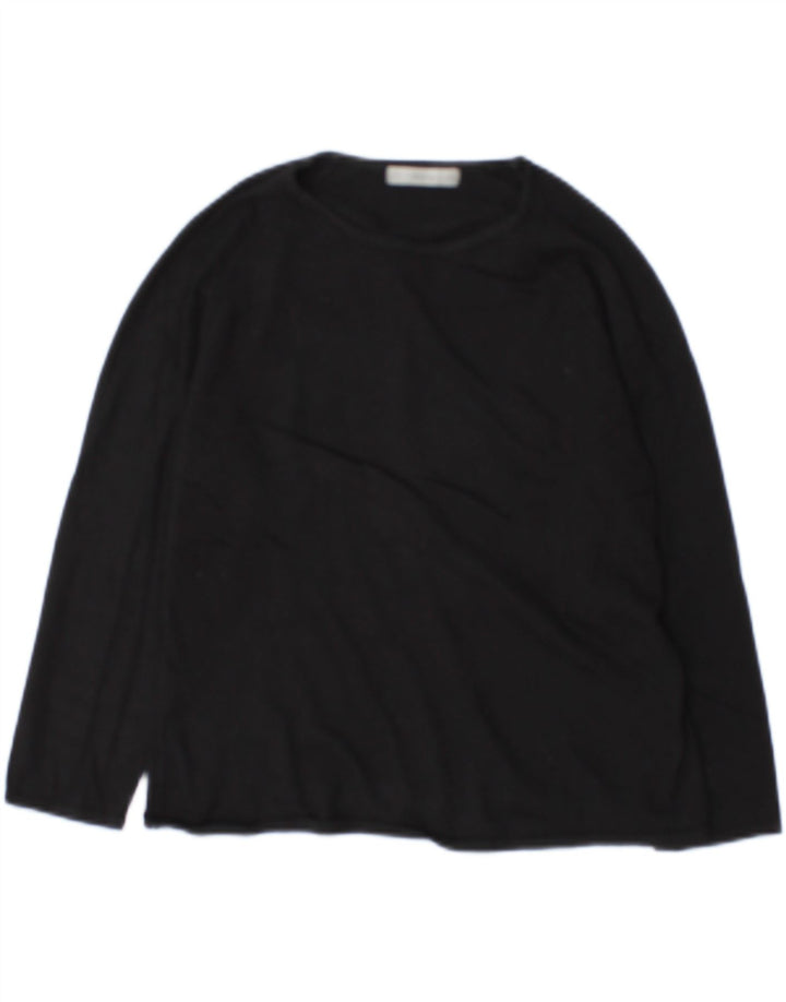 Marks & Spencer Suéter Corto con Cuello Barco para Mujer UK 44 Mediano Negro