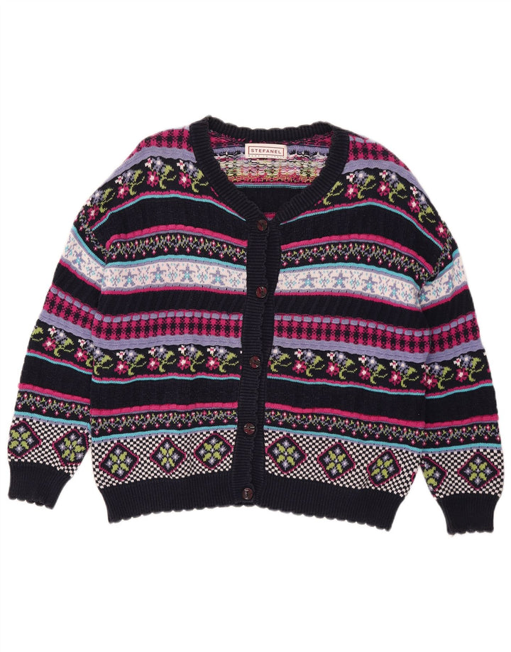 Stefanel - Cárdigan para mujer, talla 40, tamaño mediano, multicolor geométrico