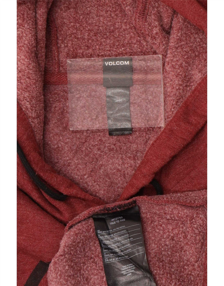 Volcom Sudadera con capucha gráfica para hombre, jersey de algodón granate mediano