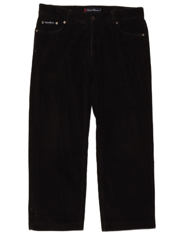 CONTE OF FLORENCE Pantalones cortos de pana para hombre IT 50 Large W34 L25 Negro