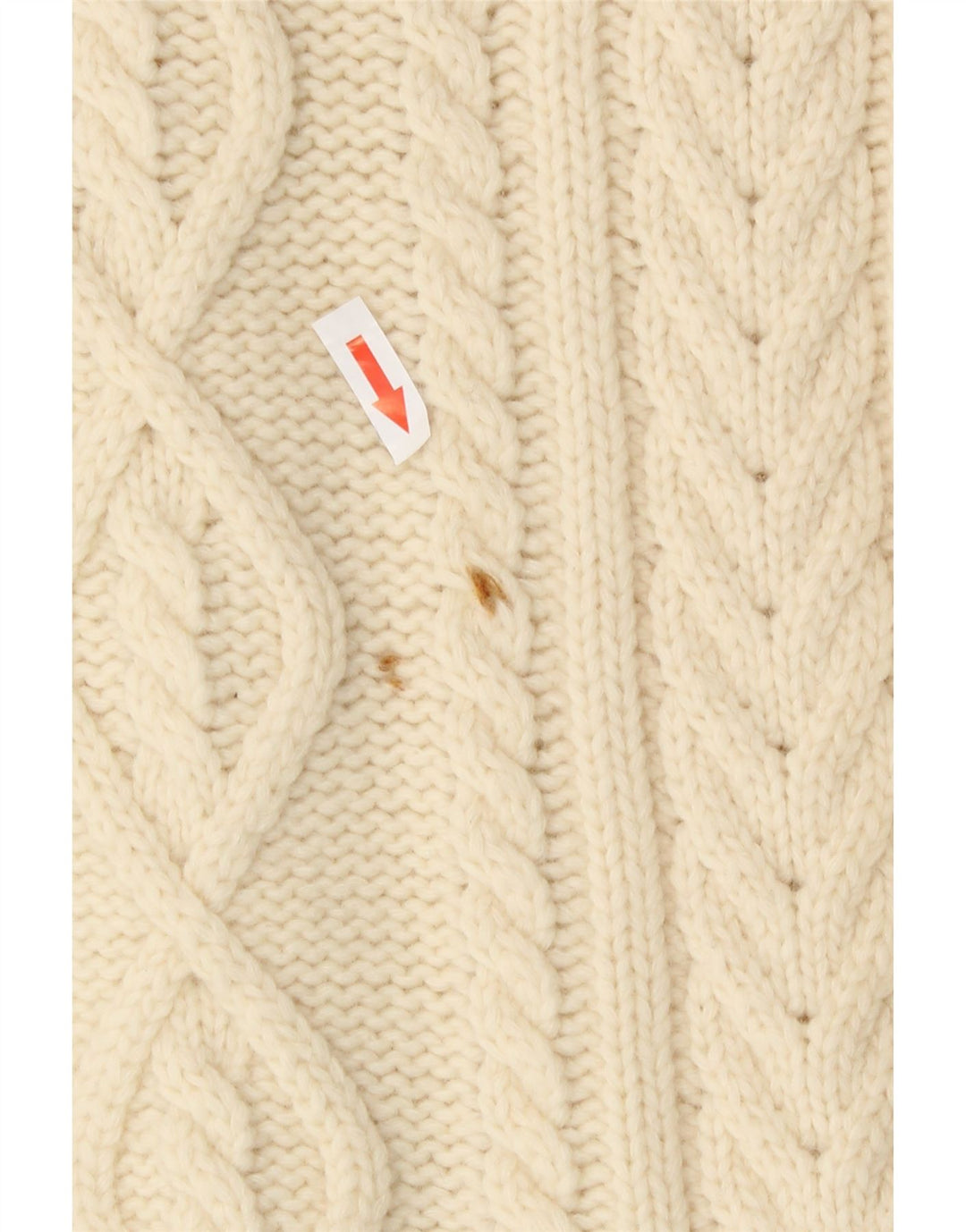 Vintage mujer Cardigan suéter IT 44 medio de lana blanca