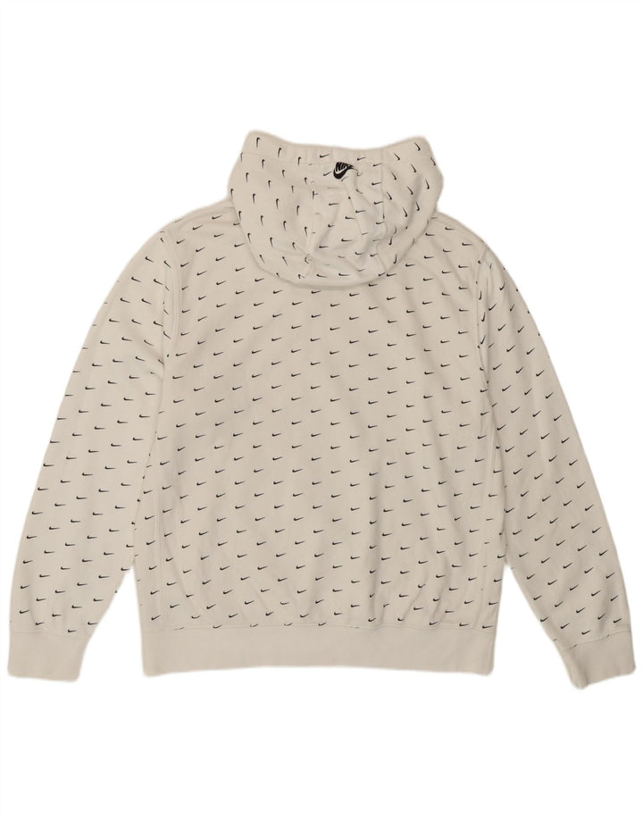 Nike Jersey con capucha y gráfico gráfico de algodón blanco mediano para hombre