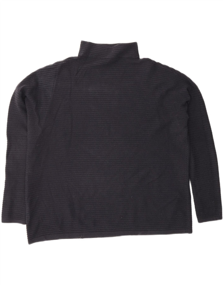 FRENCH CONNECTION Suéter tipo jersey con cuello vuelto para mujer UK 46 Grande Negro