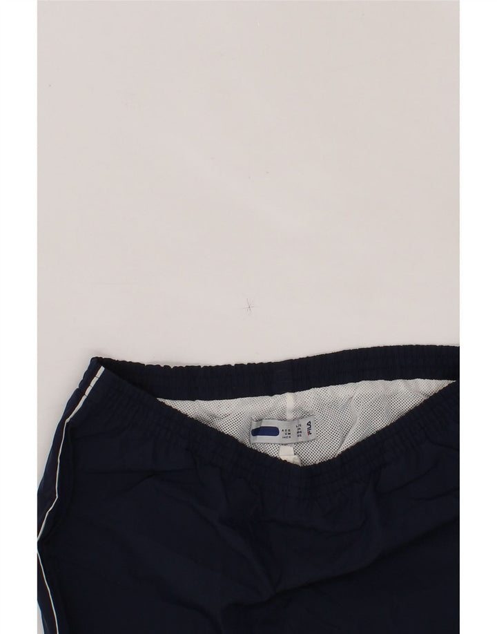 FILA Boys Tracksuit Trousers Joggers 13-14 Years Large Navy Blue Polyester Vintage Fila and Second-Hand Fila from Messina Hembry 