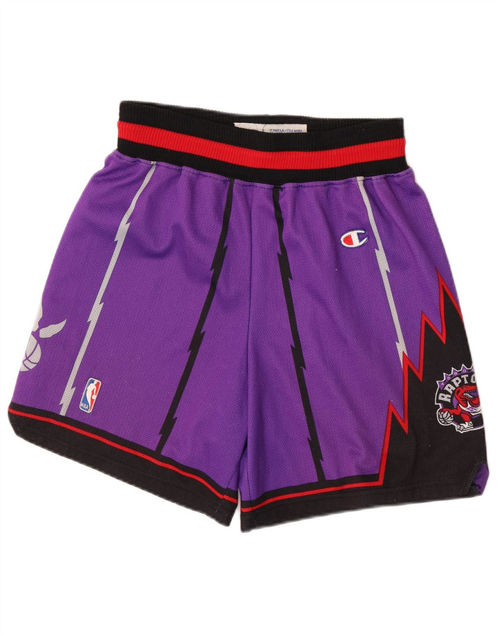 Champion Mens Mitchell&Ness NBA Los Toronto Raptors Pantalones Cortos Pequeño Púrpura