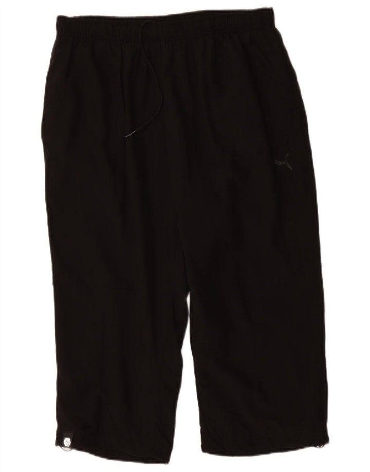 PUMA Pantalones de chándal capri gráficos para hombre, poliéster negro grande
