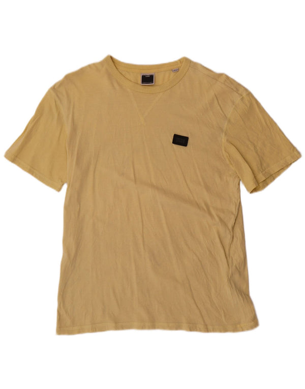 JACK & JONES Hombre Camiseta Top Grande Amarillo Algodón