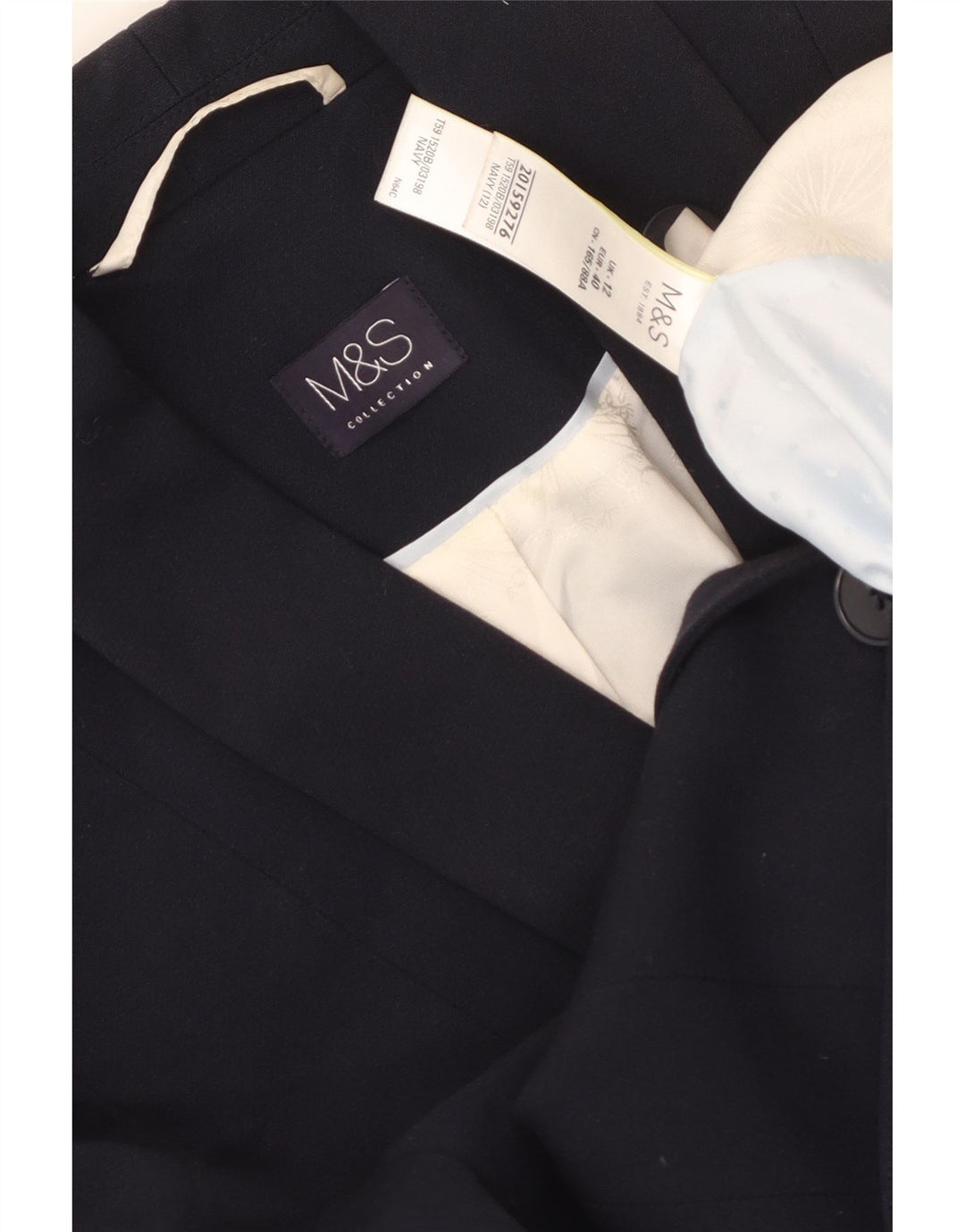 Marks & Spencer Chaqueta tipo blazer para mujer UK 40 Mediano Azul marino Poliéster