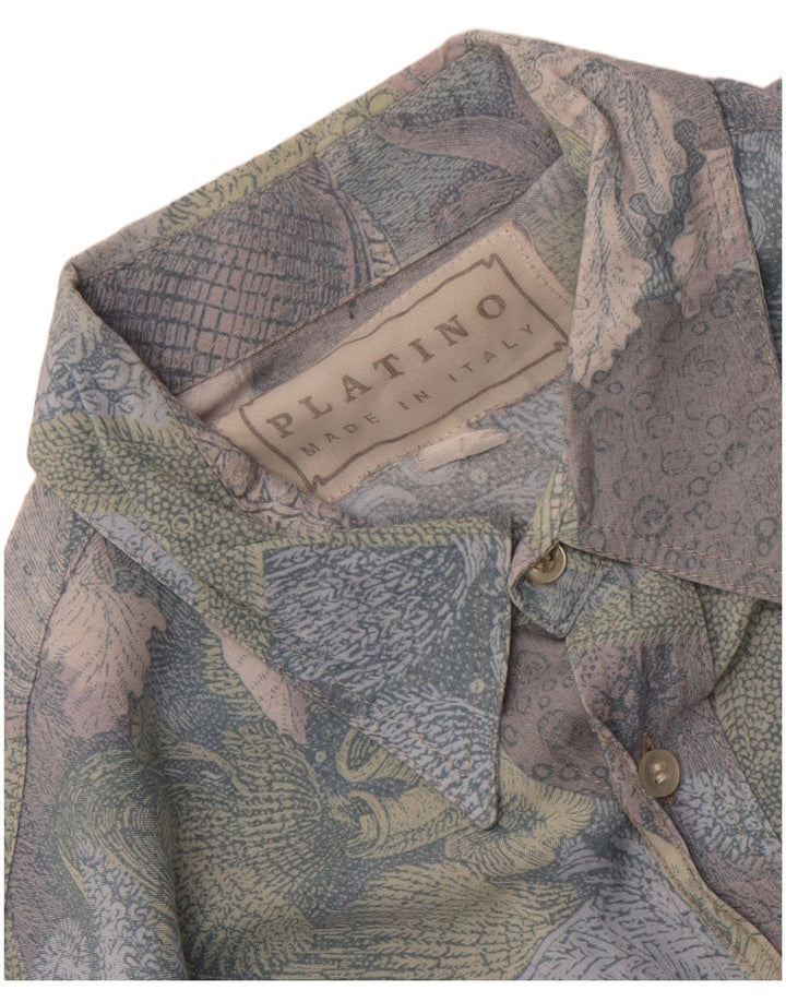 Camisa vintage para hombre mediana multicolor floral