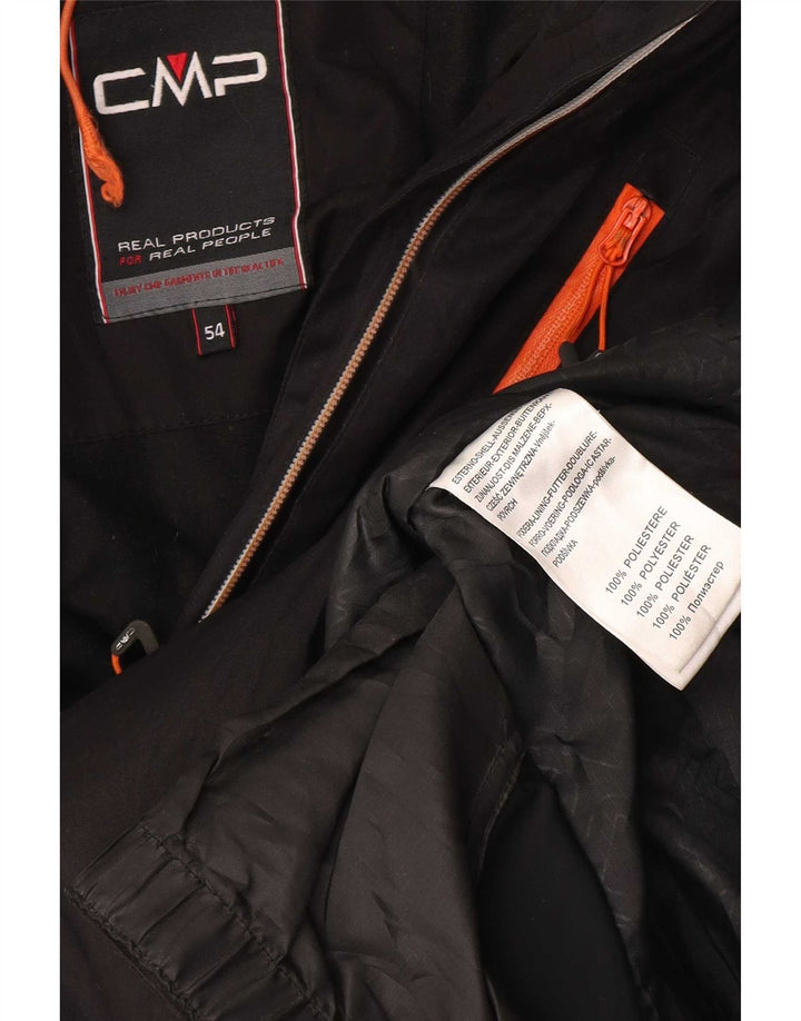 CMP Chaqueta de esquí con capucha para hombre IT 54 2XL Negro Colorblock Poliéster Deportes