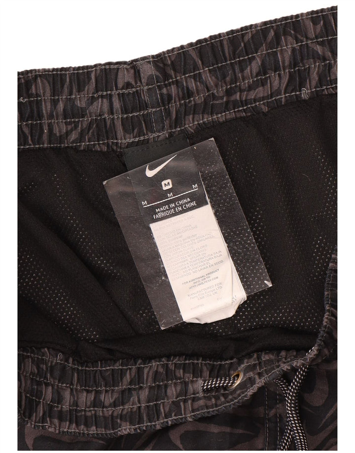 Nike Pantalones cortos deportivos con gráficos para hombre, poliéster negro mediano