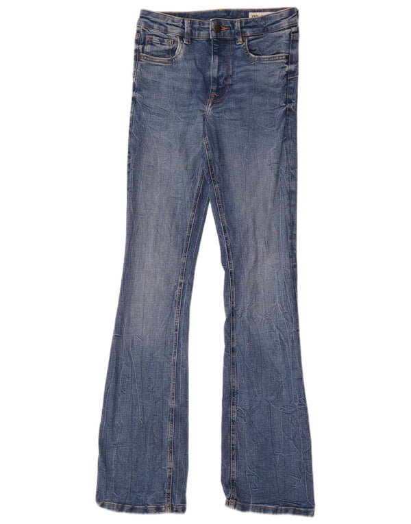 Zara Vaqueros Acampanados Mujer EU 36 XS W26 L34 Azul