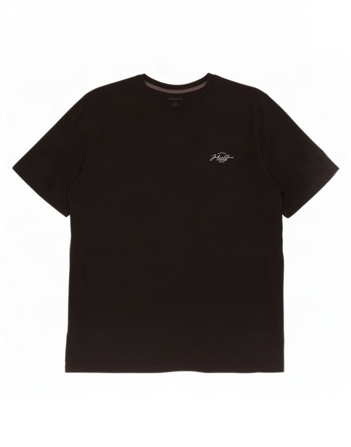 Jack & Jones Camiseta Hombre Top 2XL Algodón Negro