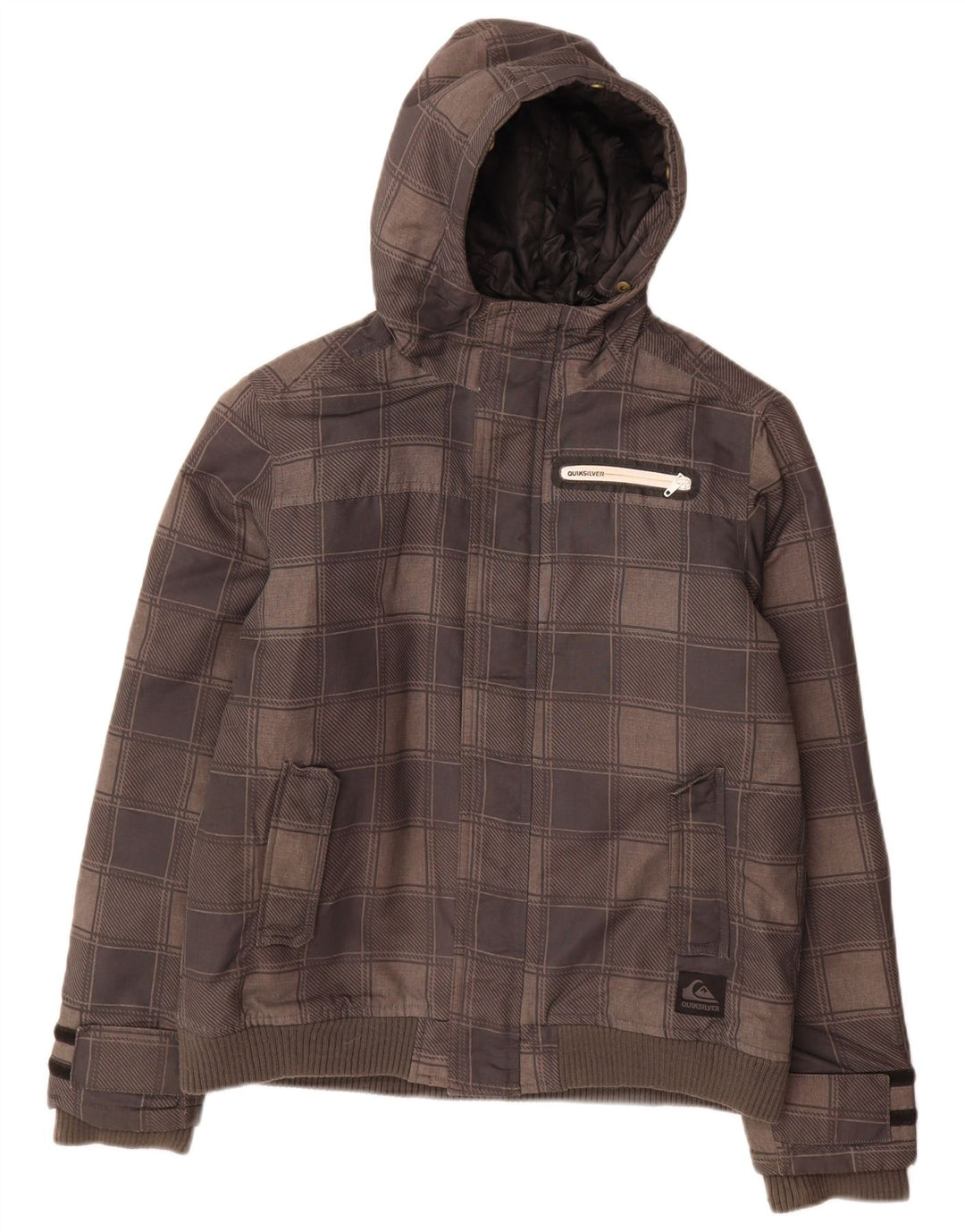 Quiksilver Cazadora bomber con capucha para niño 15-16 años Gris Cuadros Poliéster