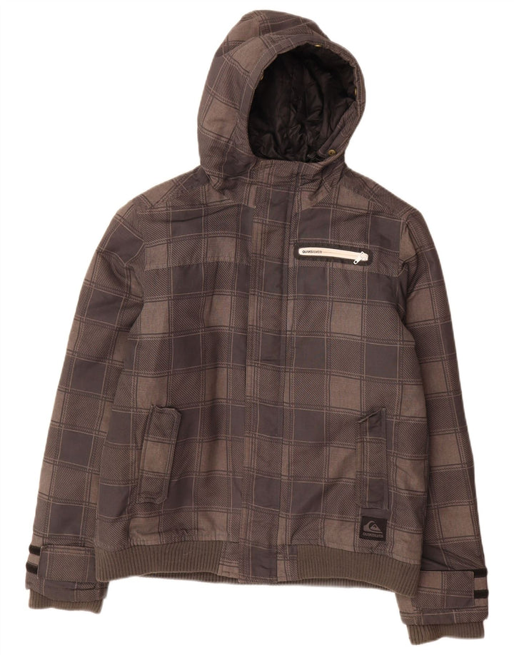 Quiksilver Cazadora bomber con capucha para niño 15-16 años Gris Cuadros Poliéster