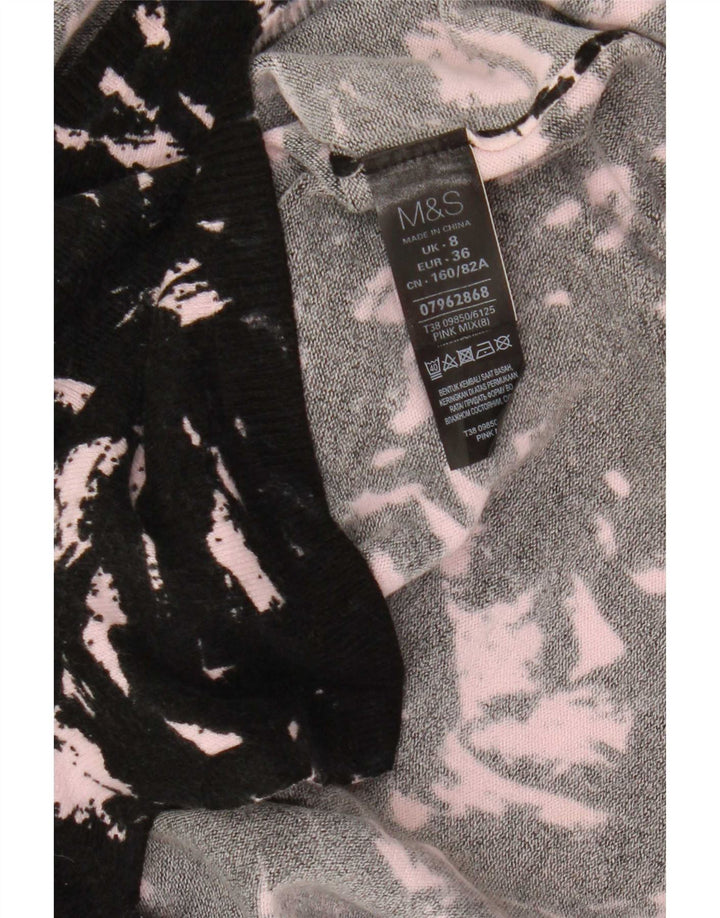 Marks & Spencer Suéter con Cuello en V para Mujer UK 8 Small Negro