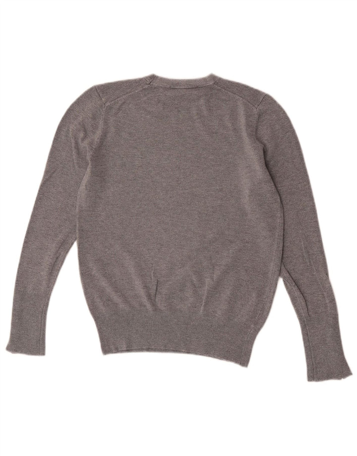 Zara - Jersey de cuello redondo para mujer, talla 40, color gris medio
