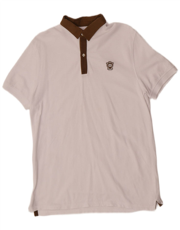 Polo Massimo Dutti Hombre Blanco Mediano Colorblock