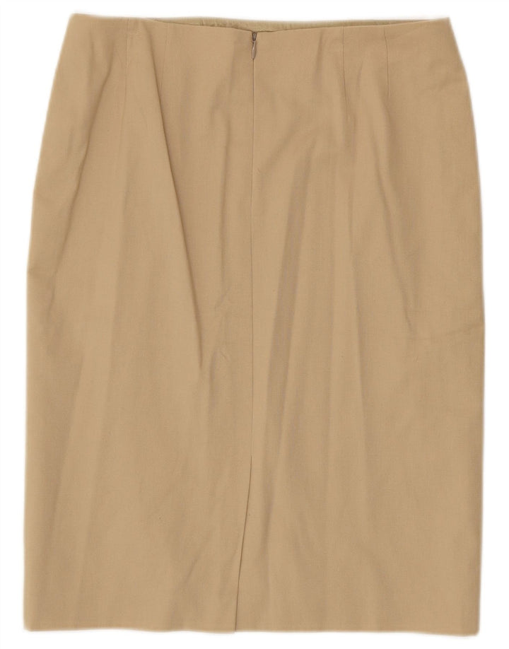 Falda lápiz para mujer Escada EU 38 Medium W28 Beige Algodón Clásico