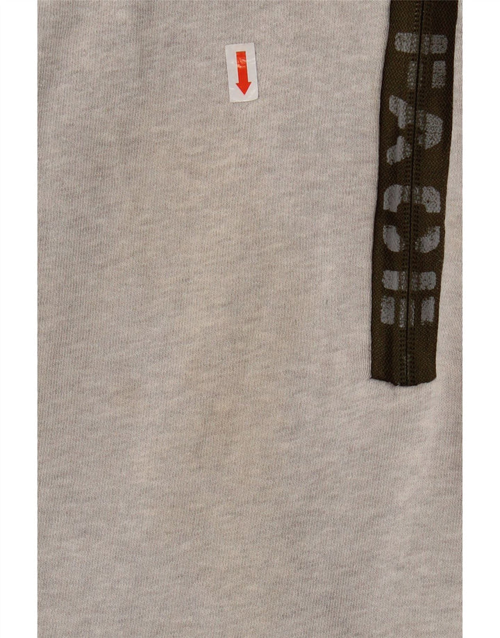 FAT FACE Sudadera con gráfico y cuello con cremallera para hombre Jersey XL Gris Algodón