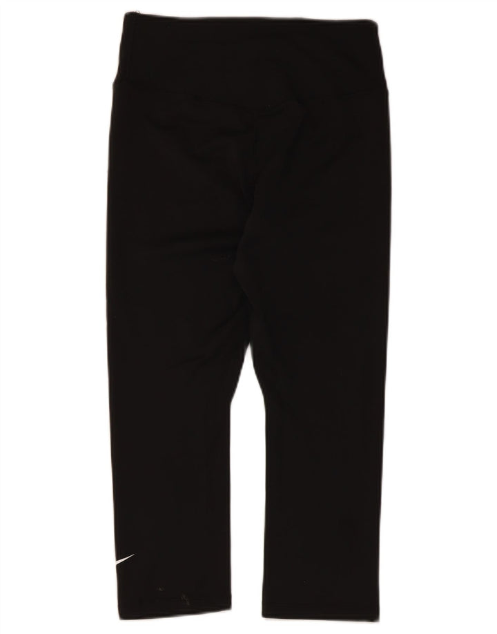 Nike - Leggings capri Dri Fit para mujer, talla 10, poliéster negro pequeño