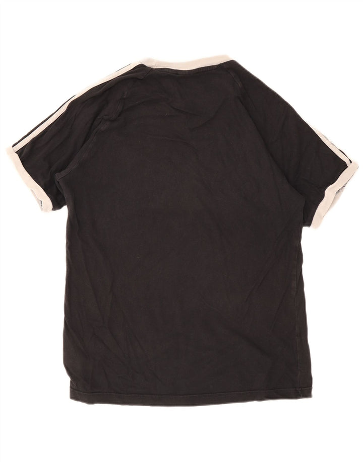 Adidas - Camiseta para hombre, talla pequeña, algodón negro