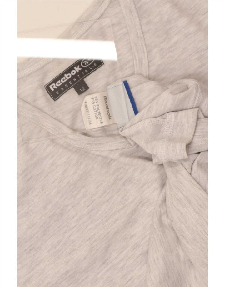 Reebok Camiseta para mujer Top UK 12 Poliéster gris medio