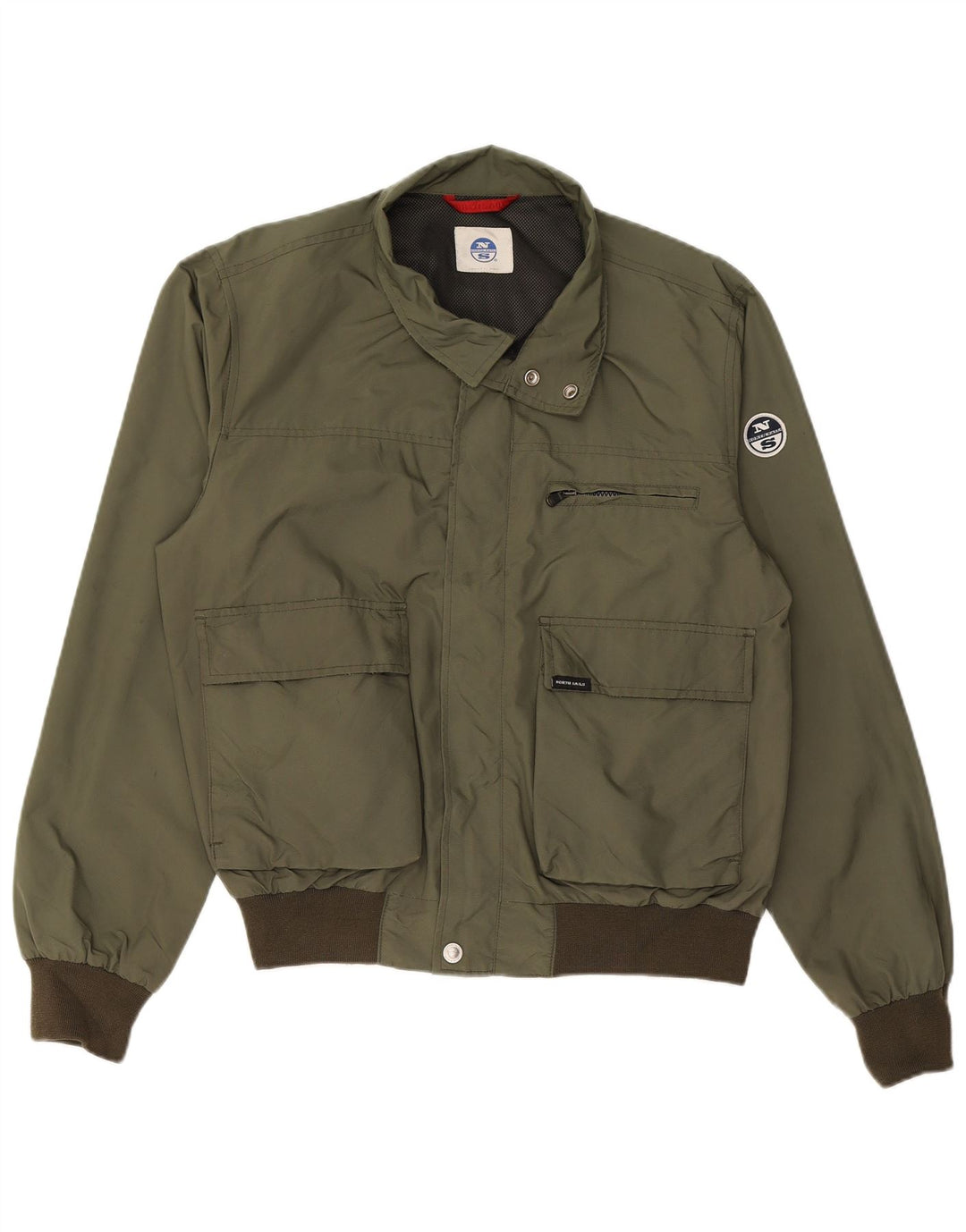 NORTH SAILS Chaqueta bomber para hombre UK 40 Large Caqui Nylon