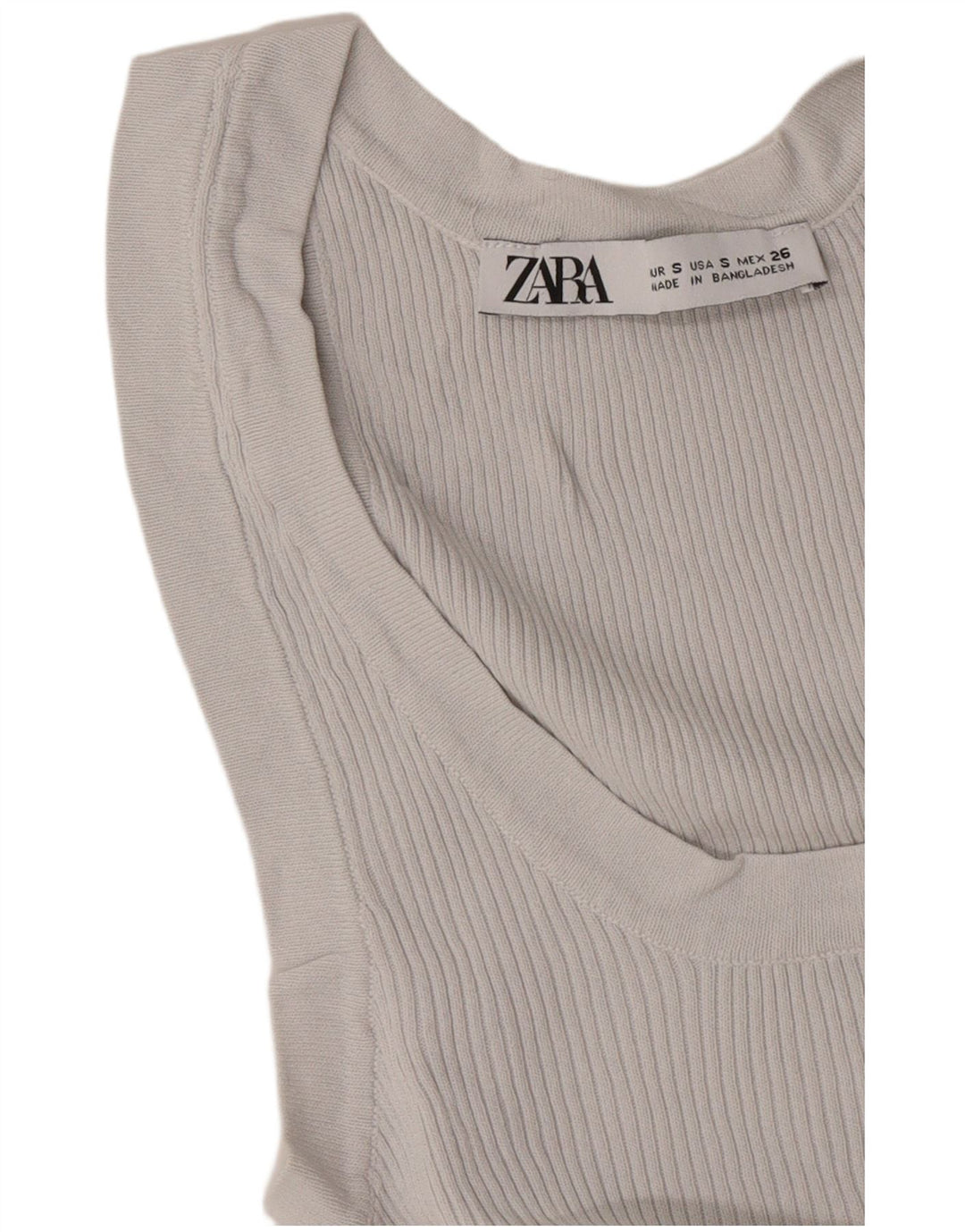 Zara Mujer Chaleco Top Reino Unido 8 Pequeño Gris