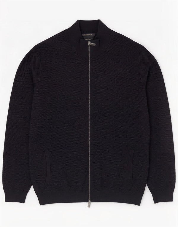 Cárdigan Massimo Dutti Hombre XL Algodón Azul Marino