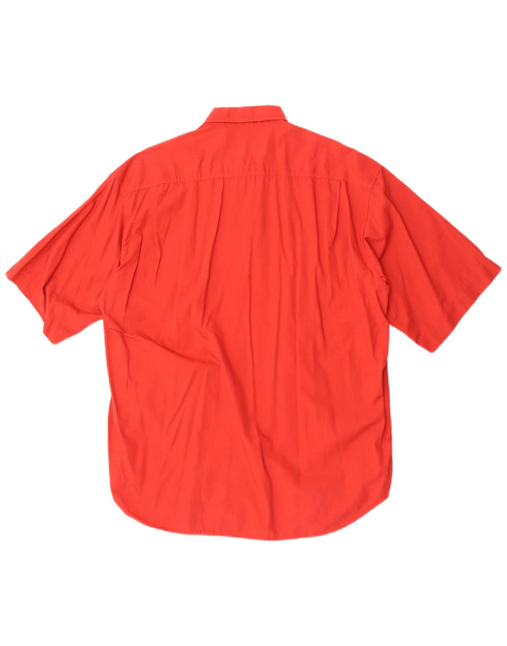 Stefanel Camisa Manga Corta Hombre Algodón Rojo Medio