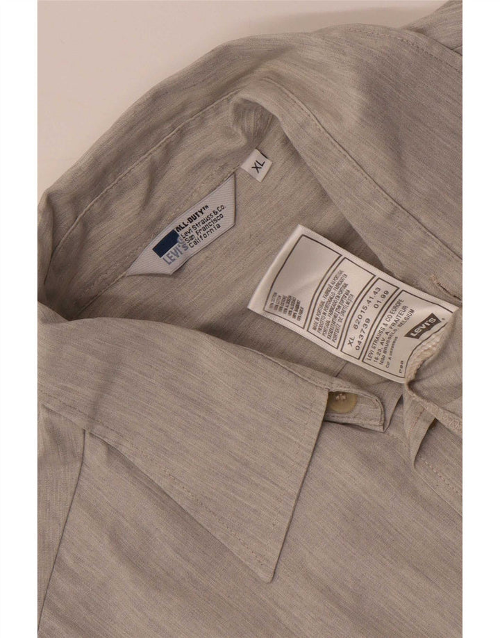 Camisa Levi's Hombre Manga Corta XL Gris Algodón