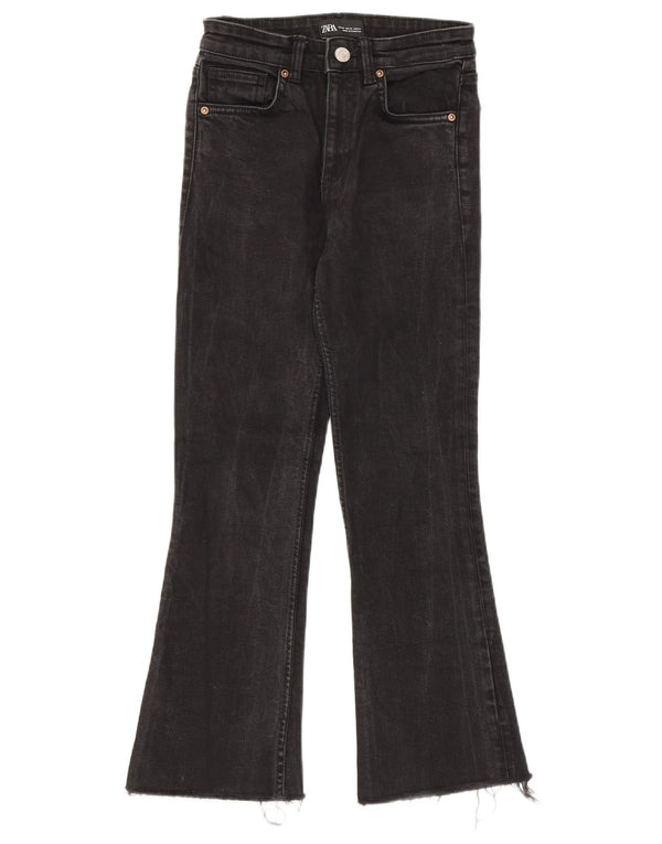 Zara Jeans Acampanados Mujer EU 36 XS W26 L26 Algodón Negro
