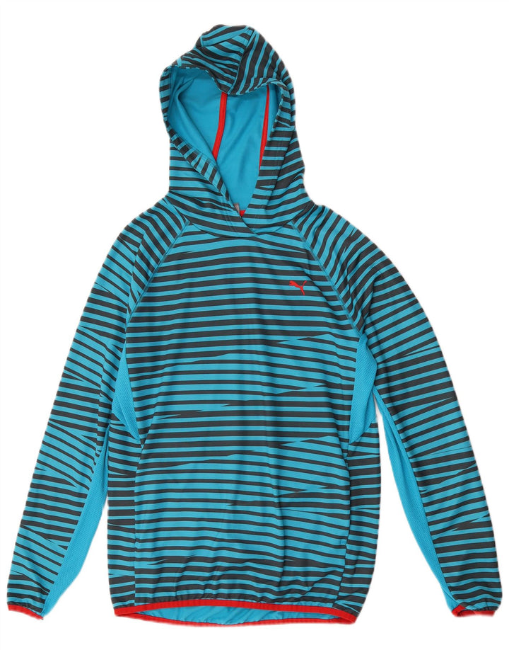PUMA Sudadera con capucha para niño 13-14 años Poliéster a rayas azules