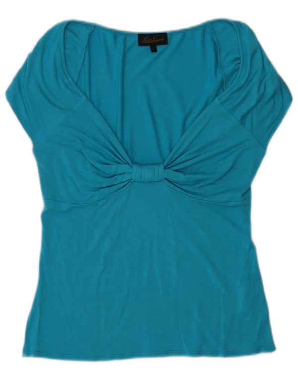 Luisa Spagnoli Blusa para Mujer Top UK 44 Grande Azul Modal